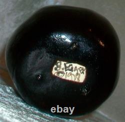 Vintage 1978 Signed B Eigen Studio Art Pottery Lidded Eggplant Sculpture Box USA