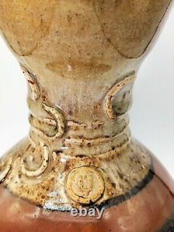 Vintage 1979 Renzo Faggioli Studio Art Pottery Vase or Carafe, 9 3/8 Tall, VG+