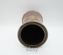 Vintage 1980 Michael Sherrill 7 Salt Glaze Landscape Vase NC Studio Pottery