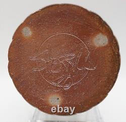 Vintage 1980 Michael Sherrill 7 Salt Glaze Landscape Vase NC Studio Pottery