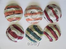 Vintage 1980's New Wave Abstract Signed Art Studio Pottery Bowls 8 Set 6