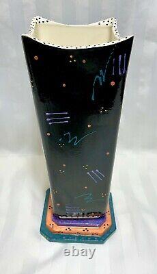 Vintage 1980s Memphis Post Modern Geometric Studio Art Pottery Signed Joseph