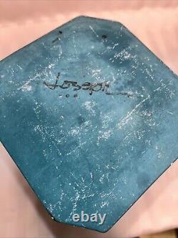 Vintage 1980s Memphis Post Modern Geometric Studio Art Pottery Signed Joseph