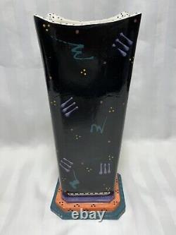 Vintage 1980s Memphis Post Modern Geometric Studio Art Pottery Signed Joseph