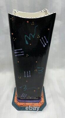 Vintage 1980s Memphis Post Modern Geometric Studio Art Pottery Signed Joseph