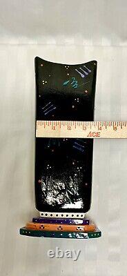 Vintage 1980s Memphis Post Modern Geometric Studio Art Pottery Signed Joseph