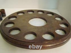 Vintage 1980s Randy Holbrook Studio Pottery Communtion Set With Wood Stand