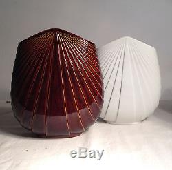 Vintage 1980s Rosenthal Studio Line Max Fussi Brown Glazed Stoneware Fan Vase