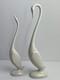 Vintage 1981 A Barlow Swan Sculptures Pair Signed & Dated Studio Pottery Ceramic