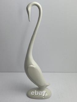 Vintage 1981 A Barlow Swan Sculptures Pair Signed & Dated Studio Pottery Ceramic