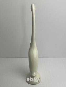 Vintage 1981 A Barlow Swan Sculptures Pair Signed & Dated Studio Pottery Ceramic