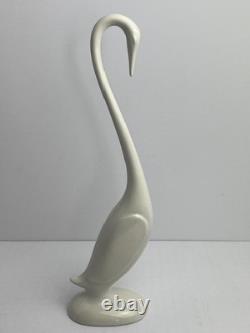 Vintage 1981 A Barlow Swan Sculptures Pair Signed & Dated Studio Pottery Ceramic