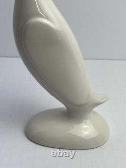 Vintage 1981 A Barlow Swan Sculptures Pair Signed & Dated Studio Pottery Ceramic