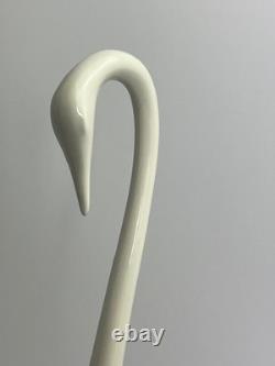 Vintage 1981 A Barlow Swan Sculptures Pair Signed & Dated Studio Pottery Ceramic