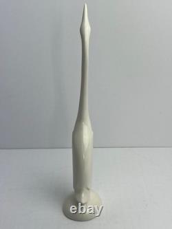 Vintage 1981 A Barlow Swan Sculptures Pair Signed & Dated Studio Pottery Ceramic