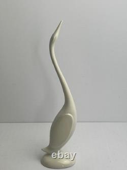 Vintage 1981 A Barlow Swan Sculptures Pair Signed & Dated Studio Pottery Ceramic