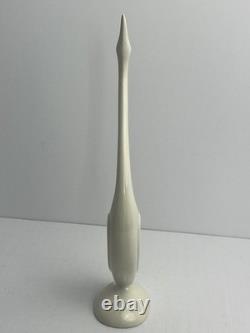 Vintage 1981 A Barlow Swan Sculptures Pair Signed & Dated Studio Pottery Ceramic