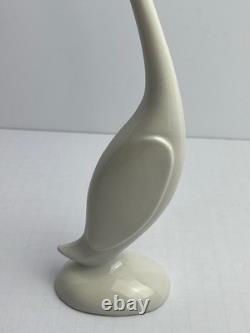 Vintage 1981 A Barlow Swan Sculptures Pair Signed & Dated Studio Pottery Ceramic