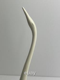 Vintage 1981 A Barlow Swan Sculptures Pair Signed & Dated Studio Pottery Ceramic