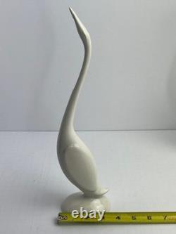 Vintage 1981 A Barlow Swan Sculptures Pair Signed & Dated Studio Pottery Ceramic