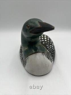Vintage 1983 Andersen Design Studio Pottery Maine Ceramic Loon Slip Cast AS IS