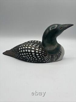 Vintage 1983 Andersen Design Studio Pottery Maine Ceramic Loon Slip Cast AS IS