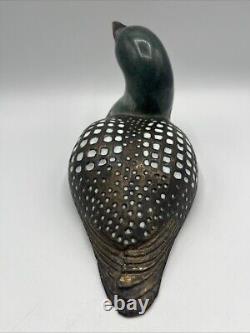 Vintage 1983 Andersen Design Studio Pottery Maine Ceramic Loon Slip Cast AS IS