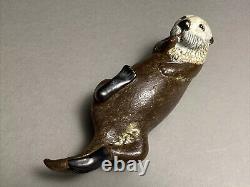 Vintage 1983 Andersen Design Studio Sea Otter Slip Cast Pottery Ceramic Figurine