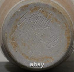 Vintage 1983 Studio Pottery Ash Glazed Stoneware Lidded Jar Signed Easterly