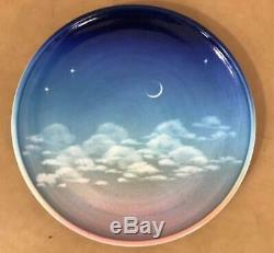 Vintage 1984 Shorba Pottery Plate Dusk Moon Stars Clouds Pye In The Sky Studio