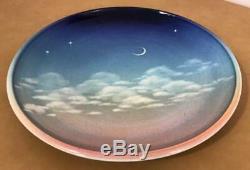 Vintage 1984 Shorba Pottery Plate Dusk Moon Stars Clouds Pye In The Sky Studio
