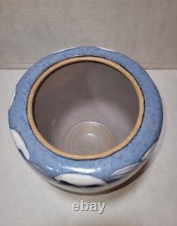 Vintage 1987 DLA Don & Linda Asakawa Studio Pottery Art Vase Birds Pattern
