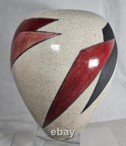Vintage 1987 Sheldon Ganstrom Contemporary Studio Art Pottery Raku Vase 11