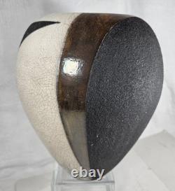 Vintage 1987 Sheldon Ganstrom Contemporary Studio Art Pottery Raku Vase 11