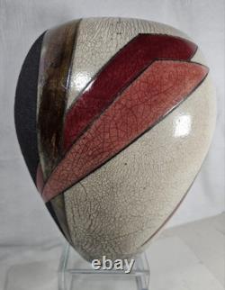 Vintage 1987 Sheldon Ganstrom Contemporary Studio Art Pottery Raku Vase 11