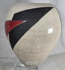 Vintage 1987 Sheldon Ganstrom Contemporary Studio Art Pottery Raku Vase 11