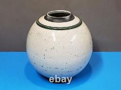 Vintage 1987 Sheldon Ganstrom Contemporary Studio Art Pottery Raku Vase 8.5