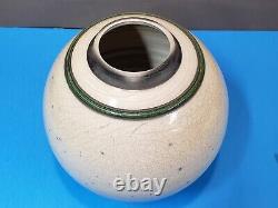 Vintage 1987 Sheldon Ganstrom Contemporary Studio Art Pottery Raku Vase 8.5