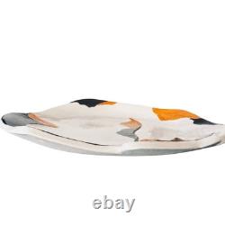 Vintage 1988 Donna Getsinger Studio Pottery Calico Cat Plate Signed Handmade 9
