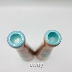 Vintage 1990 Harris Cies Candlesticks Studio Art Pottery Modern Abstract Signed