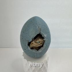 Vintage 1991 Dennis Thompson Studio Pottery Snobhog Dragon Egg Blue Egg 30-1