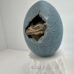 Vintage 1991 Dennis Thompson Studio Pottery Snobhog Dragon Egg Blue Egg 30-1
