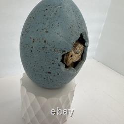 Vintage 1991 Dennis Thompson Studio Pottery Snobhog Dragon Egg Blue Egg 30-1