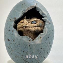 Vintage 1991 Dennis Thompson Studio Pottery Snobhog Dragon Egg Blue Egg 30-1