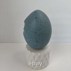 Vintage 1991 Dennis Thompson Studio Pottery Snobhog Dragon Egg Blue Egg 30-1