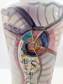 Vintage 1991 Harris Cies Studio Art Pottery Modern Abstract Vase Signed