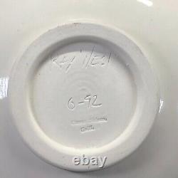 Vintage 1992 Signed Ray West Camp Nelson Period Crystalline Drip Glaze Bowl