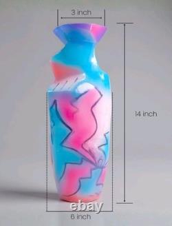 Vintage 1993 Harris-Cies Studios Handmade Pottery Geometric Abstract Vase 14