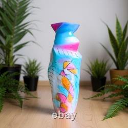 Vintage 1993 Harris-Cies Studios Handmade Pottery Geometric Abstract Vase 14