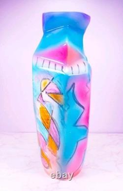 Vintage 1993 Harris-Cies Studios Handmade Pottery Geometric Abstract Vase 14
